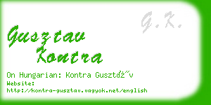 gusztav kontra business card